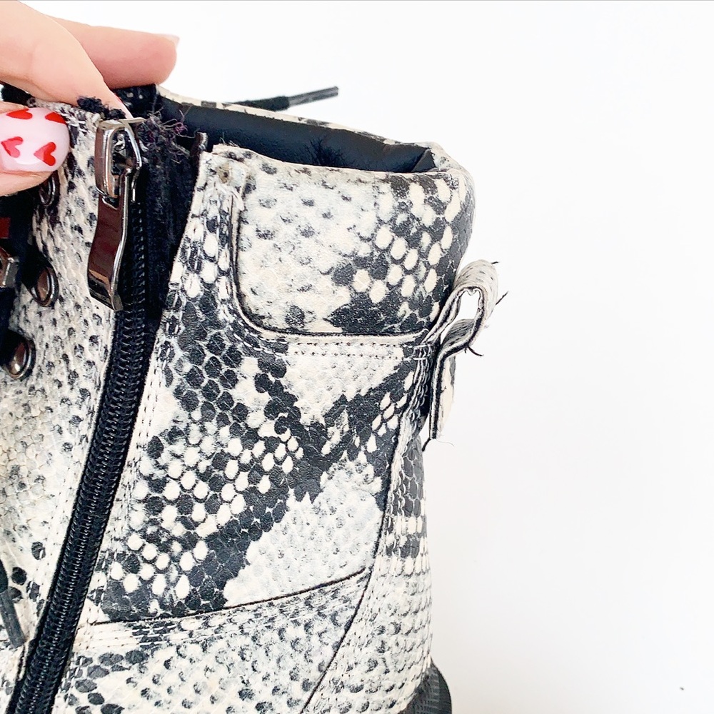 Madden Girl Dillan Snake Python Combat Boots - image 6